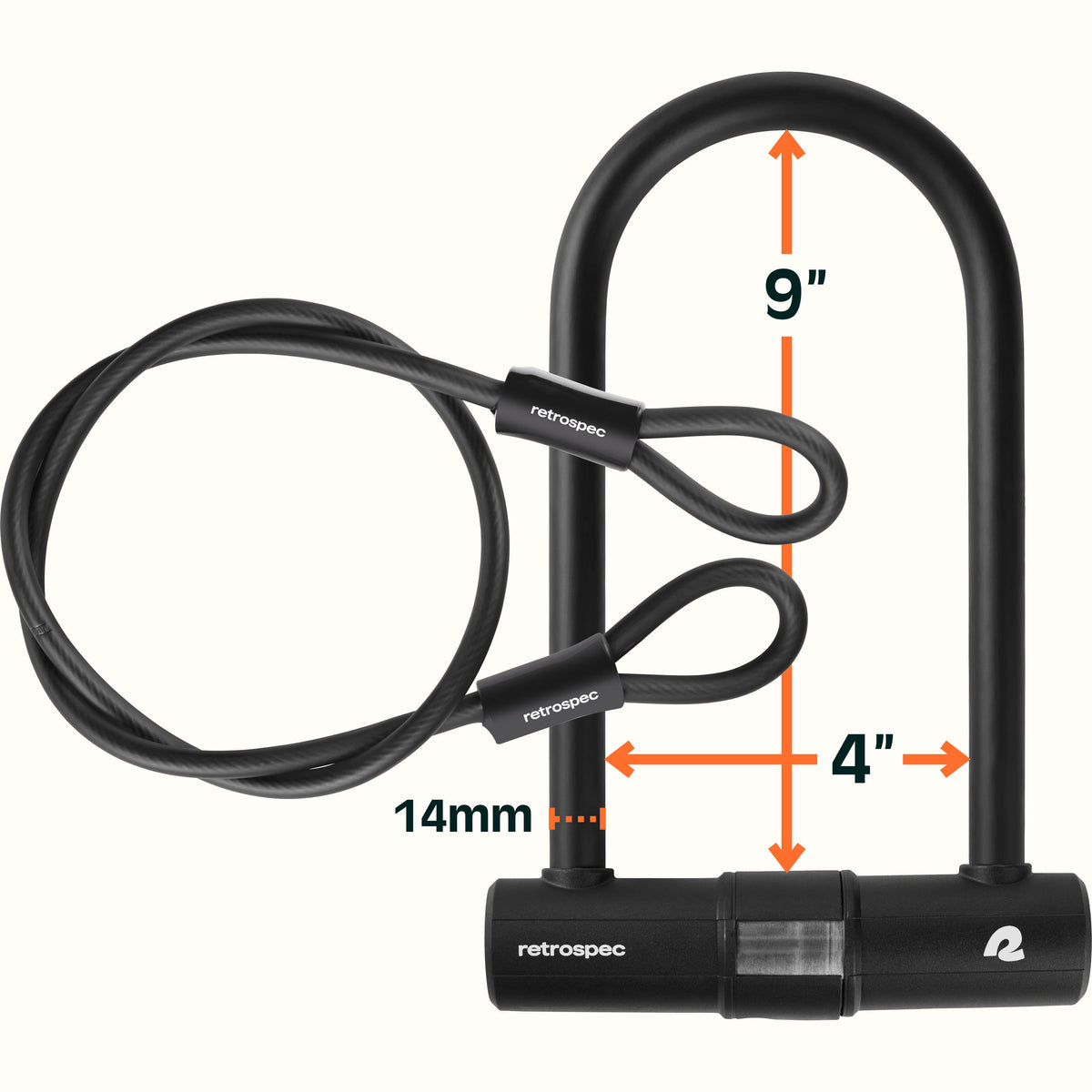 Lookout U-Lock Bike Lock With Cable - 14mm — photo 1