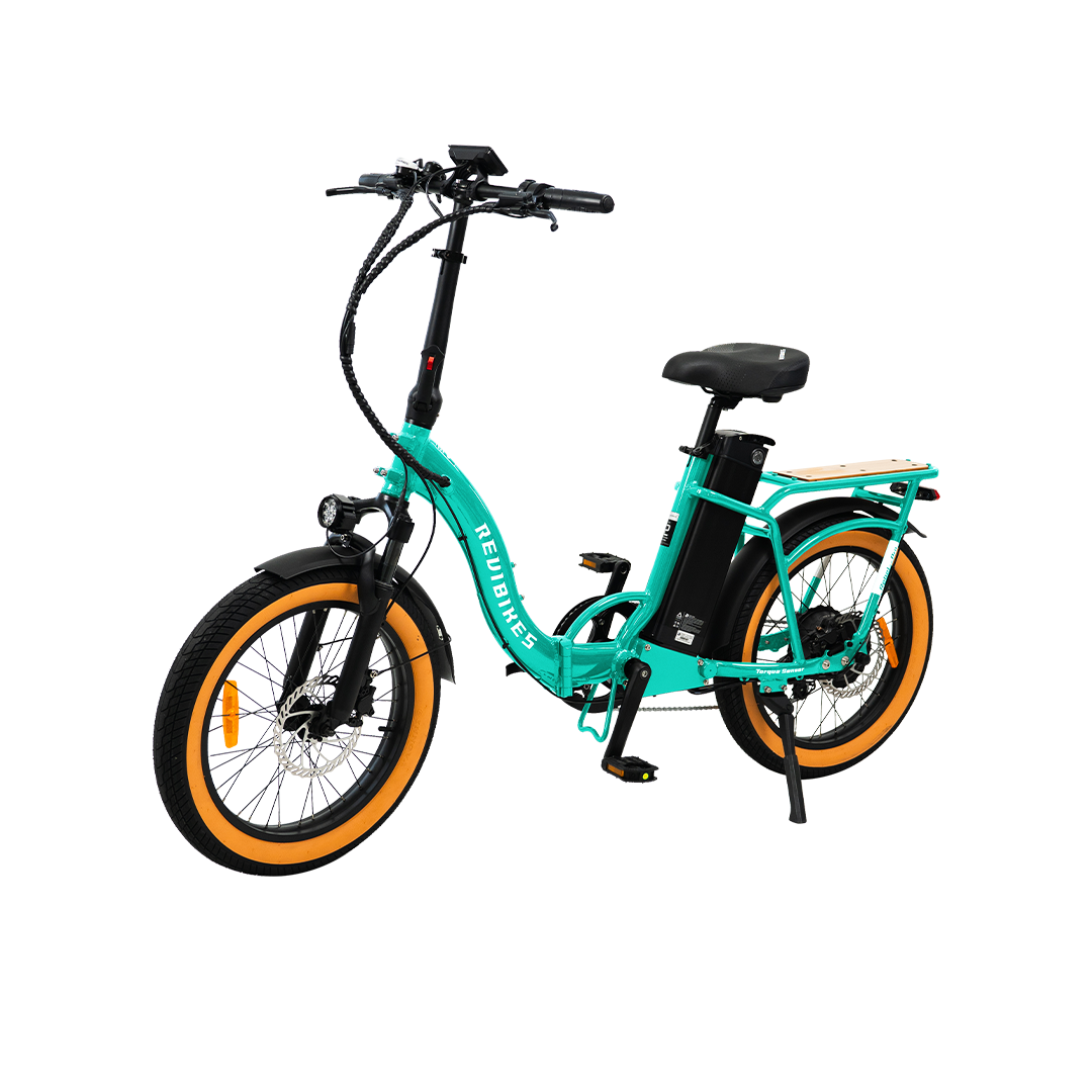 Revi Bikes Rebel.2 Pro Folding Electric Bike, Turquoise, view 2