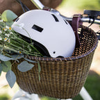 Dreamcatcher Handwoven Cane Bike Basket — photo 3