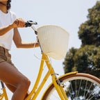 Dreamcatcher Handwoven Cane Bike Basket — photo 9