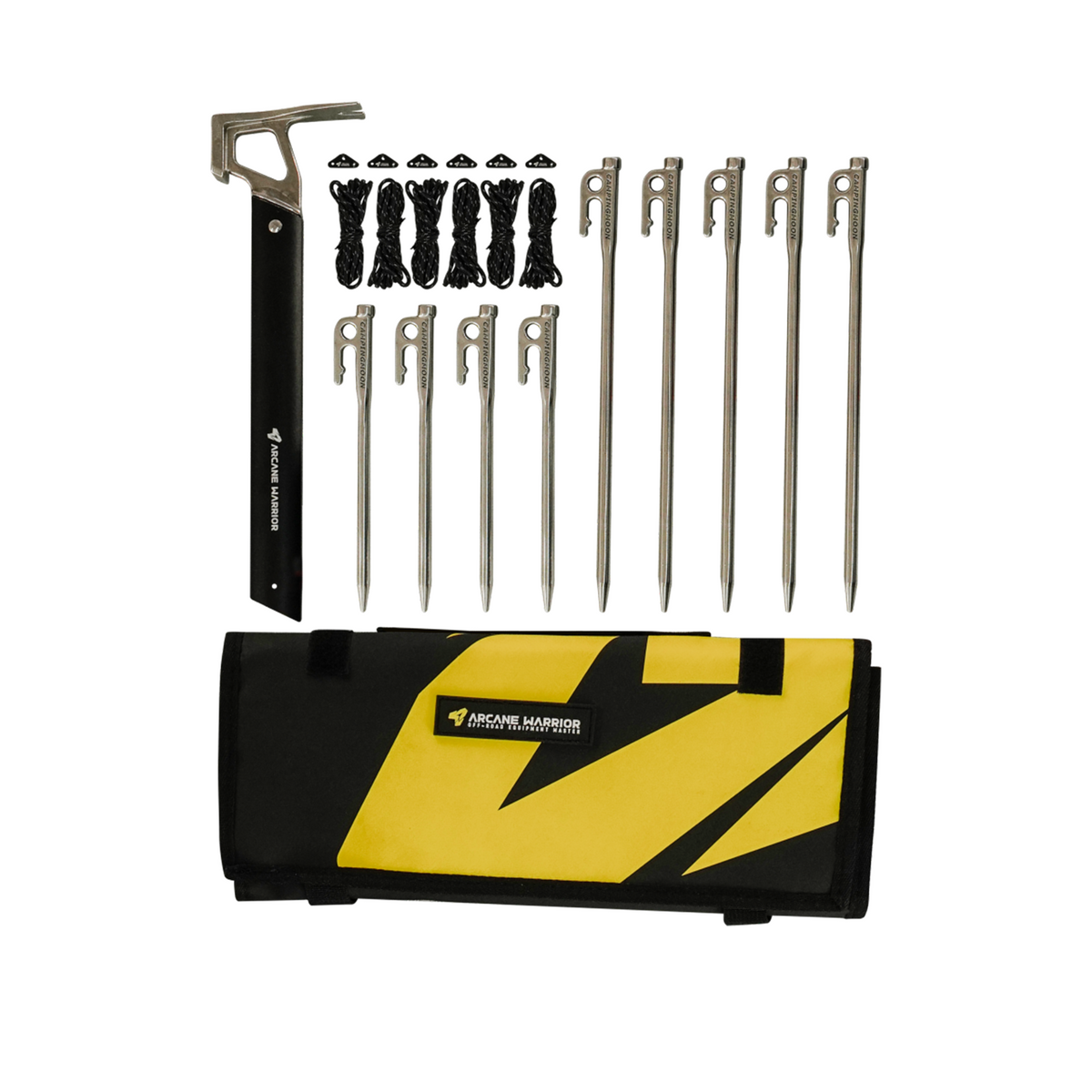 Aluminum Tent Stakes and Camping Hammer Kit PRO